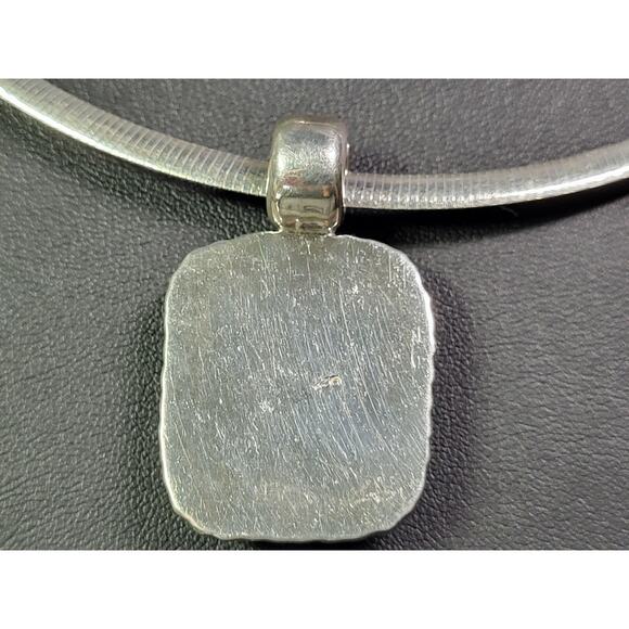 Dyadema 925 Sterling Silver Dichroic Glass Multicolor Pendant On Necklace Italy - Picture 4 of 6